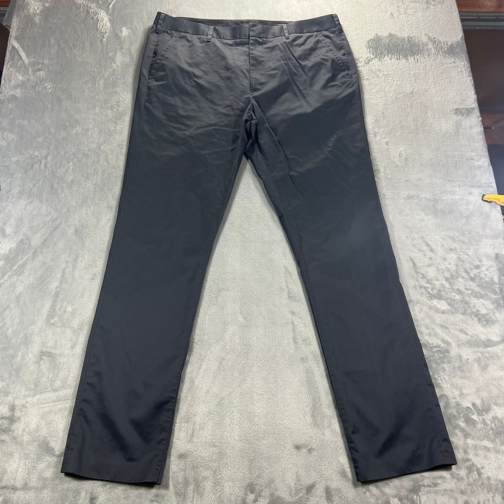 BONOBOS Friday Chino Pants Mens 38x34 Dark Grey Slim Fit Cotton 11385 Office